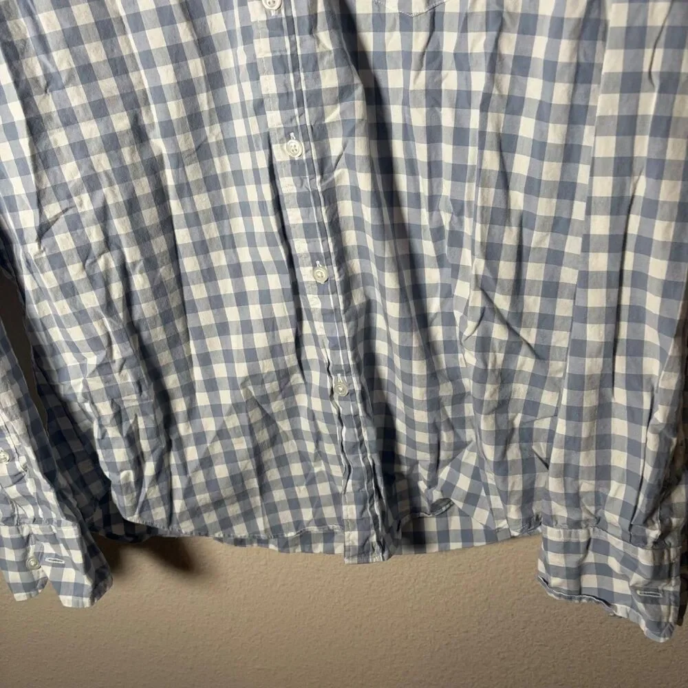 J Crew Shirt Men's Medium Plaid Button Up Cotton Collared Long Sleeve Casual
